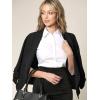 imageLock and Love Women 34 Sleeve Blazer Open Front Cardigan Jacket Work Office BlazerWsk2324black
