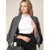 imageLock and Love Women 34 Sleeve Blazer Open Front Cardigan Jacket Work Office BlazerWsk2324charcoal