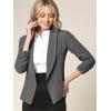 imageLock and Love Women 34 Sleeve Blazer Open Front Cardigan Jacket Work Office BlazerWsk2324charcoal