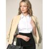 imageLock and Love Women 34 Sleeve Blazer Open Front Cardigan Jacket Work Office BlazerWsk2324cream