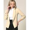 imageLock and Love Women 34 Sleeve Blazer Open Front Cardigan Jacket Work Office BlazerWsk2324cream