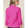 imageLock and Love Women 34 Sleeve Blazer Open Front Cardigan Jacket Work Office BlazerWsk2324fucshia