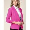 imageLock and Love Women 34 Sleeve Blazer Open Front Cardigan Jacket Work Office BlazerWsk2324fucshia