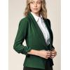 imageLock and Love Women 34 Sleeve Blazer Open Front Cardigan Jacket Work Office BlazerWsk2324green
