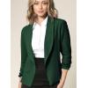 imageLock and Love Women 34 Sleeve Blazer Open Front Cardigan Jacket Work Office BlazerWsk2324green