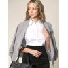 imageLock and Love Women 34 Sleeve Blazer Open Front Cardigan Jacket Work Office BlazerWsk2324grey