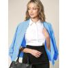 imageLock and Love Women 34 Sleeve Blazer Open Front Cardigan Jacket Work Office BlazerWsk2324lightblue