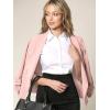 imageLock and Love Women 34 Sleeve Blazer Open Front Cardigan Jacket Work Office BlazerWsk2324pink