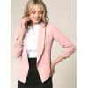 imageLock and Love Women 34 Sleeve Blazer Open Front Cardigan Jacket Work Office BlazerWsk2324pink