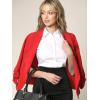imageLock and Love Women 34 Sleeve Blazer Open Front Cardigan Jacket Work Office BlazerWsk2324red