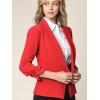 imageLock and Love Women 34 Sleeve Blazer Open Front Cardigan Jacket Work Office BlazerWsk2324red