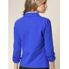 imageLock and Love Women 34 Sleeve Blazer Open Front Cardigan Jacket Work Office BlazerWsk2324royalbrite