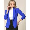 imageLock and Love Women 34 Sleeve Blazer Open Front Cardigan Jacket Work Office BlazerWsk2324royalbrite