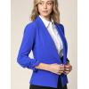 imageLock and Love Women 34 Sleeve Blazer Open Front Cardigan Jacket Work Office BlazerWsk2324royalbrite