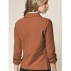 imageLock and Love Women 34 Sleeve Blazer Open Front Cardigan Jacket Work Office BlazerWsk2324rust