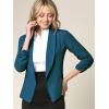 imageLock and Love Women 34 Sleeve Blazer Open Front Cardigan Jacket Work Office BlazerWsk2324teal