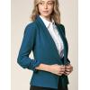 imageLock and Love Women 34 Sleeve Blazer Open Front Cardigan Jacket Work Office BlazerWsk2324teal