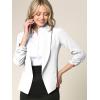 imageLock and Love Women 34 Sleeve Blazer Open Front Cardigan Jacket Work Office BlazerWsk2324white