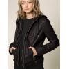 imageLock and Love Womens Faux Leather Moto Biker Jacket Coat with Removable or NonRemovable HoodWjc1044black
