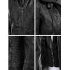 imageLock and Love Womens Faux Leather Moto Biker Jacket Coat with Removable or NonRemovable HoodWjc1044black