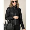 imageLock and Love Womens Faux Leather Moto Biker Jacket Coat with Removable or NonRemovable HoodWjc1044black