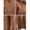 imageLock and Love Womens Faux Leather Moto Biker Jacket Coat with Removable or NonRemovable HoodWjc1044camel