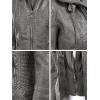 imageLock and Love Womens Faux Leather Moto Biker Jacket Coat with Removable or NonRemovable HoodWjc1044grey