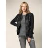 imageLock and Love Womens Faux Leather Moto Biker Jacket Coat with Removable or NonRemovable HoodWjc1347blackblack