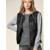 imageLock and Love Womens Faux Leather Moto Biker Jacket Coat with Removable or NonRemovable HoodWjc1347blackhgrey