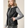 imageLock and Love Womens Faux Leather Moto Biker Jacket Coat with Removable or NonRemovable HoodWjc1347blackhgrey