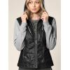 imageLock and Love Womens Faux Leather Moto Biker Jacket Coat with Removable or NonRemovable HoodWjc1347blackhgrey