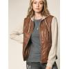 imageLock and Love Womens Faux Leather Moto Biker Jacket Coat with Removable or NonRemovable HoodWjc1347cameloatmeal