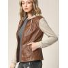 imageLock and Love Womens Faux Leather Moto Biker Jacket Coat with Removable or NonRemovable HoodWjc1347cameloatmeal