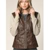imageLock and Love Womens Faux Leather Moto Biker Jacket Coat with Removable or NonRemovable HoodWjc1347coffeeoatmeal