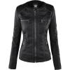 imageLock and Love Womens Faux Leather Moto Biker Jacket Coat with Removable or NonRemovable HoodWjc663black