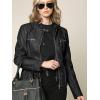 imageLock and Love Womens Faux Leather Moto Biker Jacket Coat with Removable or NonRemovable HoodWjc663black