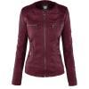 imageLock and Love Womens Faux Leather Moto Biker Jacket Coat with Removable or NonRemovable HoodWjc663wine