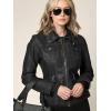 imageLock and Love Womens Faux Leather Moto Biker Jacket Coat with Removable or NonRemovable HoodWjc664blackCharcoal