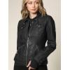 imageLock and Love Womens Faux Leather Moto Biker Jacket Coat with Removable or NonRemovable HoodWjc664blackCharcoal