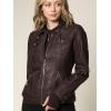 imageLock and Love Womens Faux Leather Moto Biker Jacket Coat with Removable or NonRemovable HoodWjc664coffeeAshbrown