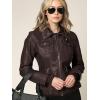 imageLock and Love Womens Faux Leather Moto Biker Jacket Coat with Removable or NonRemovable HoodWjc664coffeeAshbrown