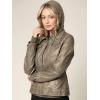 imageLock and Love Womens Faux Leather Moto Biker Jacket Coat with Removable or NonRemovable HoodWjc664khaki