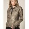 imageLock and Love Womens Faux Leather Moto Biker Jacket Coat with Removable or NonRemovable HoodWjc664khaki