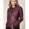 imageLock and Love Womens Faux Leather Moto Biker Jacket Coat with Removable or NonRemovable HoodWjc664wine