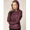 imageLock and Love Womens Faux Leather Moto Biker Jacket Coat with Removable or NonRemovable HoodWjc664wine