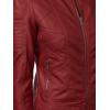 imageLock and Love Womens Faux Leather Moto Biker Jacket Coat with Removable or NonRemovable HoodWjc746ared