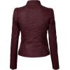 imageLock and Love Womens Faux Leather Moto Biker Jacket Coat with Removable or NonRemovable HoodWjc746awine