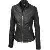 imageLock and Love Womens Faux Leather Moto Biker Jacket Coat with Removable or NonRemovable HoodWjc747ablack