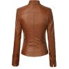 imageLock and Love Womens Faux Leather Moto Biker Jacket Coat with Removable or NonRemovable HoodWjc747acamel