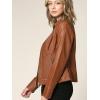 imageLock and Love Womens Faux Leather Moto Biker Jacket Coat with Removable or NonRemovable HoodWjc747acamel